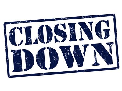 Closing down